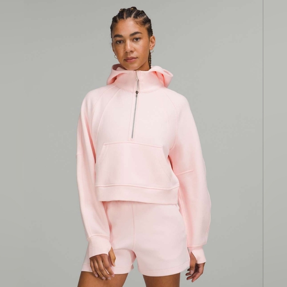 lululemon athletica Sweaters - Lululemon Scuba Oversized Half-Zip Hoodie Strawberry Milkshake Sz XL/XXL